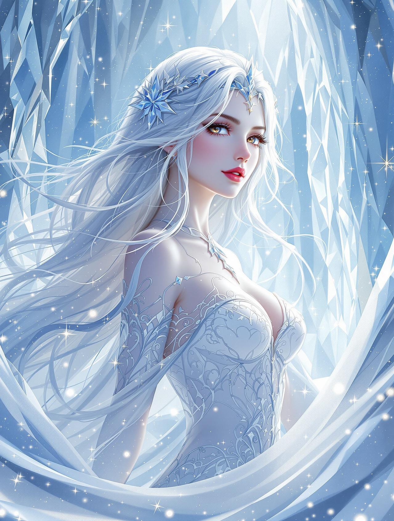 ai网站《雪族霜华》海报 - 奇幻、古装题材短剧